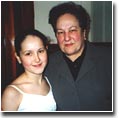 People of the Community celebrating the holiday.  Esfir Assanova and her granddaughter Alexandra