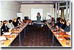 Sima Branovich, the coordinator of Medical Programs of Almaty Hesed Polina is teaching at the seminar